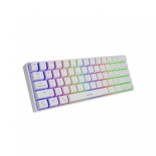 Genesis THOR 660 RGB Gaming keyboard, RGB LED light, US, White, Bluetooth, Wired, Wireless connection, Gateron Red Switch image 1