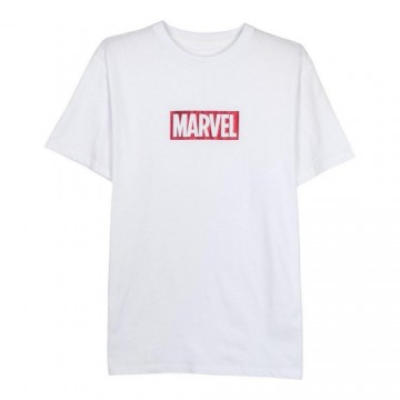 Vīriešu Krekls ar Īsām Piedurknēm Marvel Balts