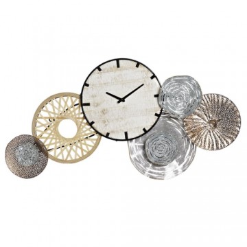 Настенное часы DKD Home Decor Серый Металл круги Деревянный MDF (99 x 7.6 x 54.3 cm)