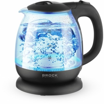 Brock Electronics BROCK Elektriskā stikla tējkanna. 1L, 900-1100 W