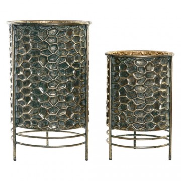 stādītājs DKD Home Decor Zils Metāls Bronza (2 pcs)