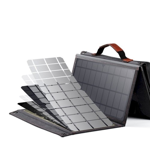 Choetech Foldable Solar Charger Solar Photovoltaic 36W Quick Charge Power Delivery USB / USB Type C (94 x 36 cm) Gray (SC006) image 5