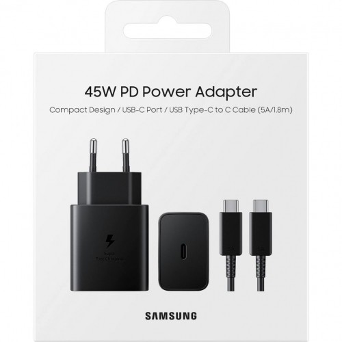 Samsung  45W Power Adapter incl. 5A Cable Black image 1