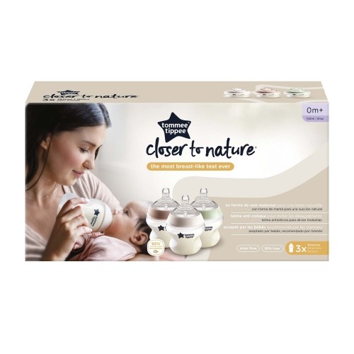 Tommee Tippee TOMMEE TIPPE barošanas pudelīte CLOSER TO NATURE, 150 ml, 3 vnt., 422718 image 3