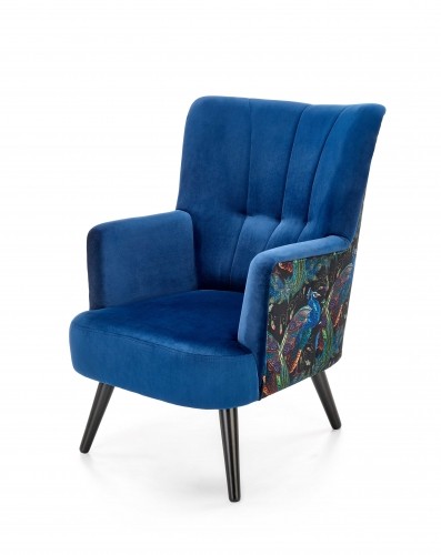Halmar PAGONI chair color: dark blue / black image 1