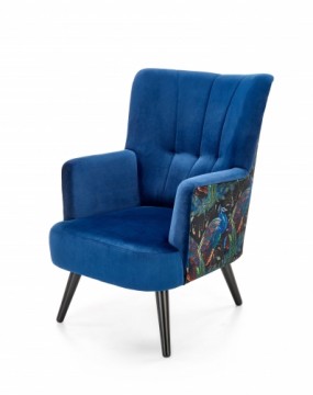 Halmar PAGONI chair color: dark blue / black
