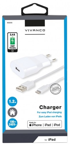 Vivanco charger Lightning 2,4A 1.2m (60205) image 4