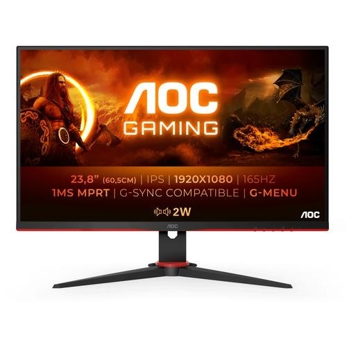 AOC 24G2SPU/BK computer monitor 60.5 cm (23.8&quot;) 1920 x 1080 pixels Full HD Black, Red image 1