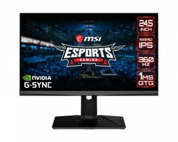 LCD Monitor|MSI|OCULUX NXG253|24.5"|Gaming|Panel IPS|1920x1080|16:9|360Hz|Matte|1 ms|Swivel|Pivot|Height adjustable|Tilt|Colour Black|OCULUXNXG253R