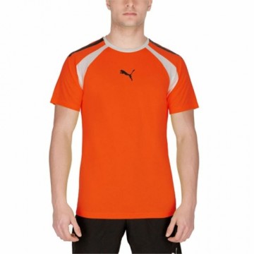 Vīriešu Krekls ar Īsām Piedurknēm Puma TeamLIGA Oranžs