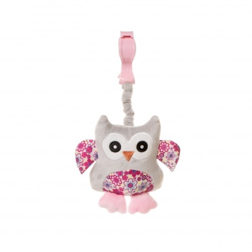 4baby Attīstošā rotaļlieta ar pīkstuli OWL pink OP02 image 1