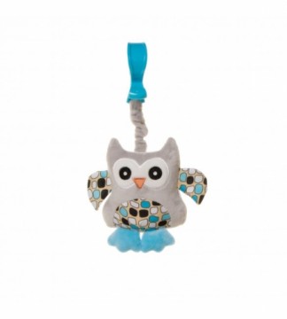 4baby Attīstošā rotaļlieta ar pīkstuli OWL blue OB02