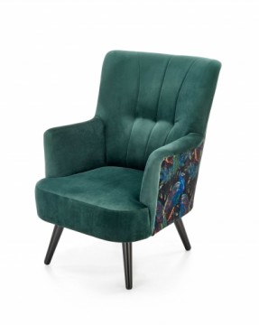 Halmar PAGONI chair color: dark green / black