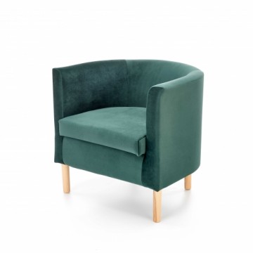 Halmar CLUBBY 2  leisure armchair dark green / natural