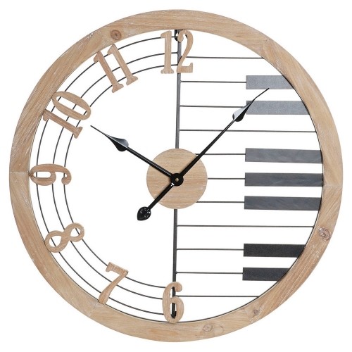 Настенное часы DKD Home Decor Чёрный Железо Деревянный MDF (60 x 4 x 60 cm) image 1