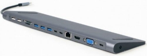 Gembird USB Type-C 9-in-1 Multi-Port Adapter + Card Reader image 1