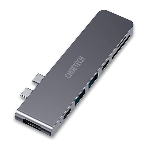 Choetech multifunctional docking station HUB for Apple MacBook Pro USB Typ C 7in2 100W Thunderbolt 3 gray (HUB-M14) image 1