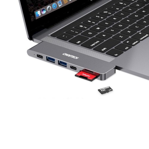 Choetech multifunctional docking station HUB for Apple MacBook Pro USB Typ C 7in2 100W Thunderbolt 3 gray (HUB-M14) image 5