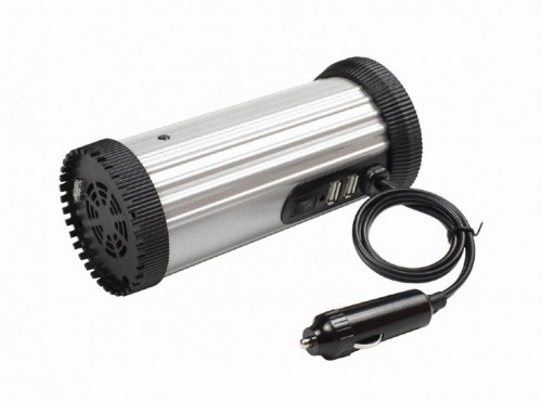 Energenie Gembird EG-PWC150-01 power adapter/inverter Auto 150 W Black, Grey image 1