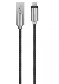 Devia  
         
       Storm Series Zinc Alloy Type-c cable (5V 2.1A,1M) black