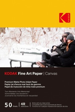 KODAK  
         
       Fine Art Paper 230g Matte Coated Canvas 4x6x50 A/6x50
