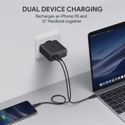 AUKEY PA-D5 ultrafast W all Charger 2xUSB C 63W image 2