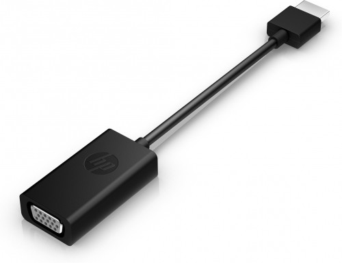 Hewlett-packard HP HDMI to VGA Cable Adapter VGA (D-Sub) HDMI Type A (Standard) Black image 1