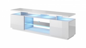 Cama Meble RTV cabinet EVA 180x40x52 white/white glossy