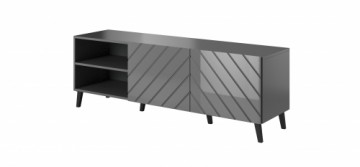 Cama Meble RTV cabinet ABETO 150x42x52 graphite/gloss