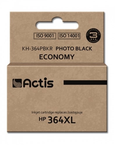 Actis KH-364PBKR ink for HP printer; HP 364XL CB322EE replacement; Standard; 12 ml; black photo image 1
