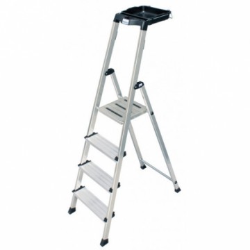 Ladder 4 step aluminium Krause Secury 126528