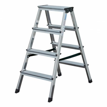 Krause Dopplo double-sided step ladder silver
