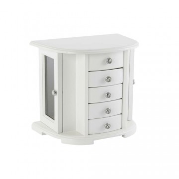 Lādīte DKD Home Decor Samts Romantiski spogulis Koks MDF (26 x 18 x 23 cm)
