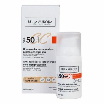 Krēms pret brūniem pleķiem CC Cream Bella Aurora Gaismas signāls Spf 50 (30 ml)