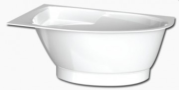 PAA TRE Glossy White VATRE/L/00 ванна из каменной массы (правая)