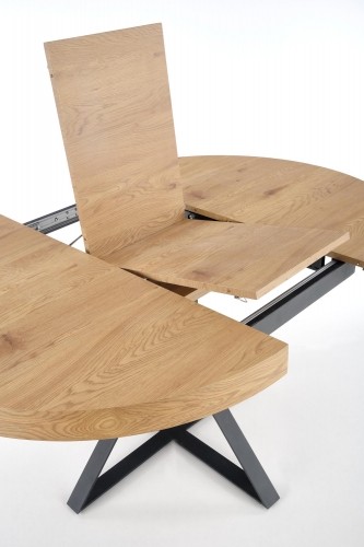 Halmar MERCY extension table, color: top - golden oak, legs - black image 4