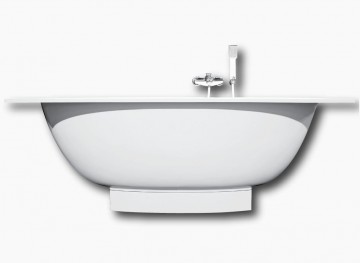 PAA VERSO VAVER/00 Glossy White Прямоугольная ванна из литого камня с декоративной панелью