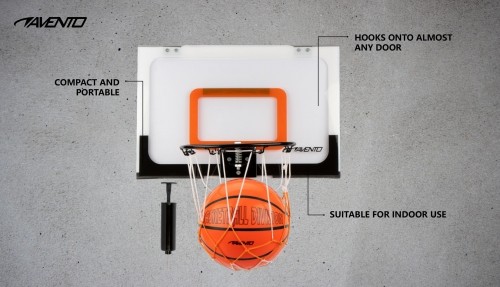 Basketball set mini AVENTO 47BM with grid + ball + pump image 2