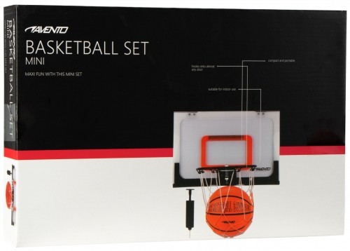 Basketball set mini AVENTO 47BM with grid + ball + pump image 3