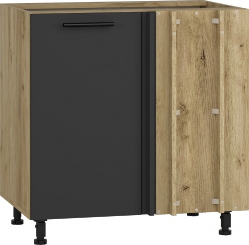 Halmar VENTO DN-100/82 corner lower cabinet, color: craft oak/antracite image 1