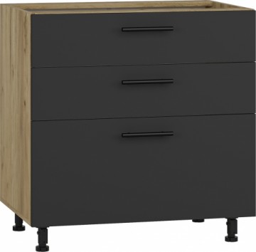 Halmar VENTO DS3-80/82 lower cabinet with drawers, color: craft oak/antracite