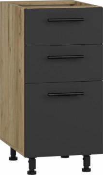 Halmar VENTO DS3-40/82 lower cabinet with drawers, color: craft oak/antracite