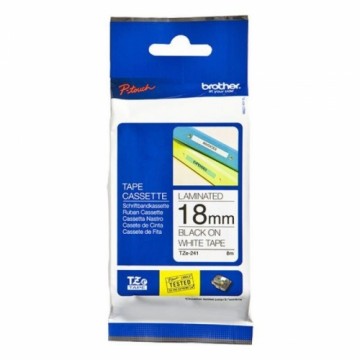 Laminēta lente iekārtu marķēšanai Brother TZE241