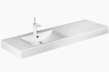PAA LONG STEP 1500 mm ILS1500/K/01 Stone mass sink - colored (sink on the left)