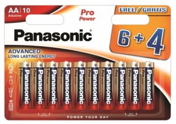 Panasonic Batteries Panasonic Pro Power baterija LR6PPG/10B (6+4 gb.)