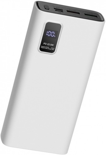 Platinet аккумуляторный банк 20000mAh PD QC LED, белый image 1