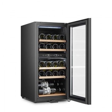 Adler Wine Cooler AD 8080 Energy efficiency class G, Free standing, Bottles capacity 24, Cooling type Compressor, Black