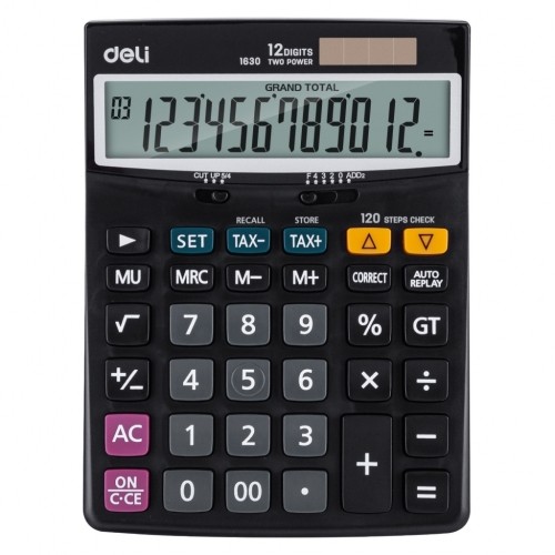 Lauakalkulaator DELI 1630 12 numbrit image 1