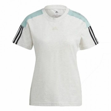 Krekls ar Īsām Piedurknēm Adidas Logo Colorblock Bēšs