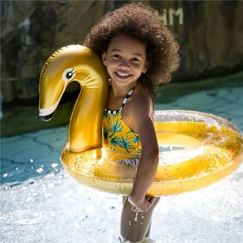Inflatable Pool Float Swim Essentials Swan Glitter image 5